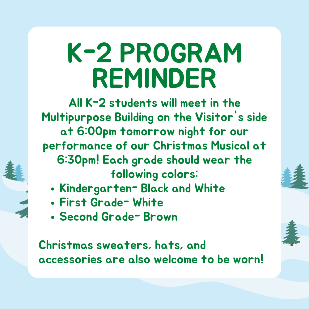 Christmas musical K-2